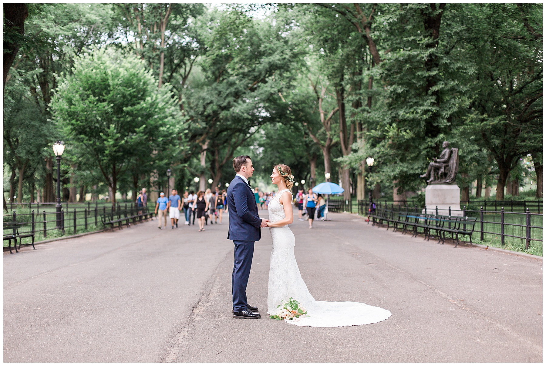 central park wedding in the mall new york city