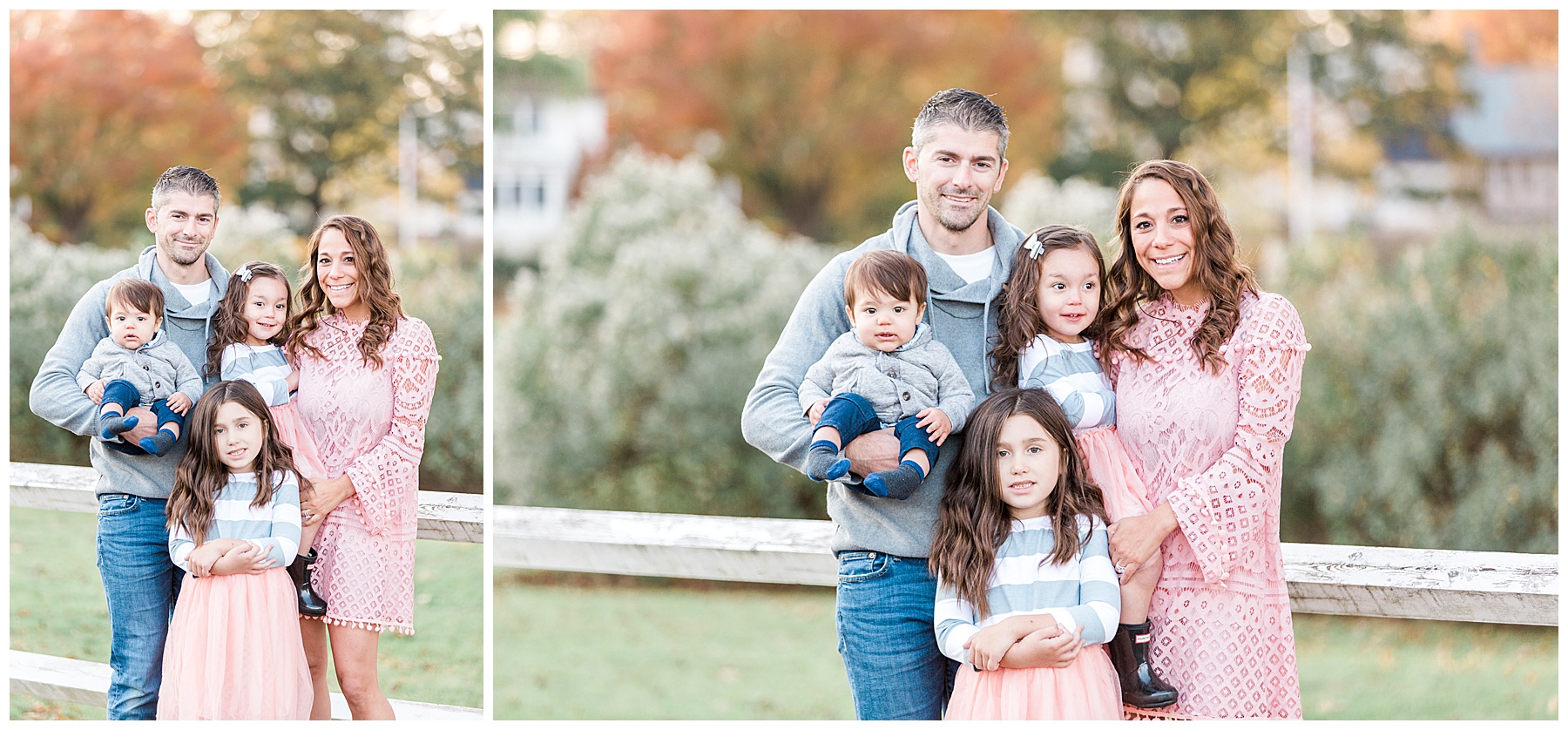 Southport Family Session Fall Mother and Father with Children