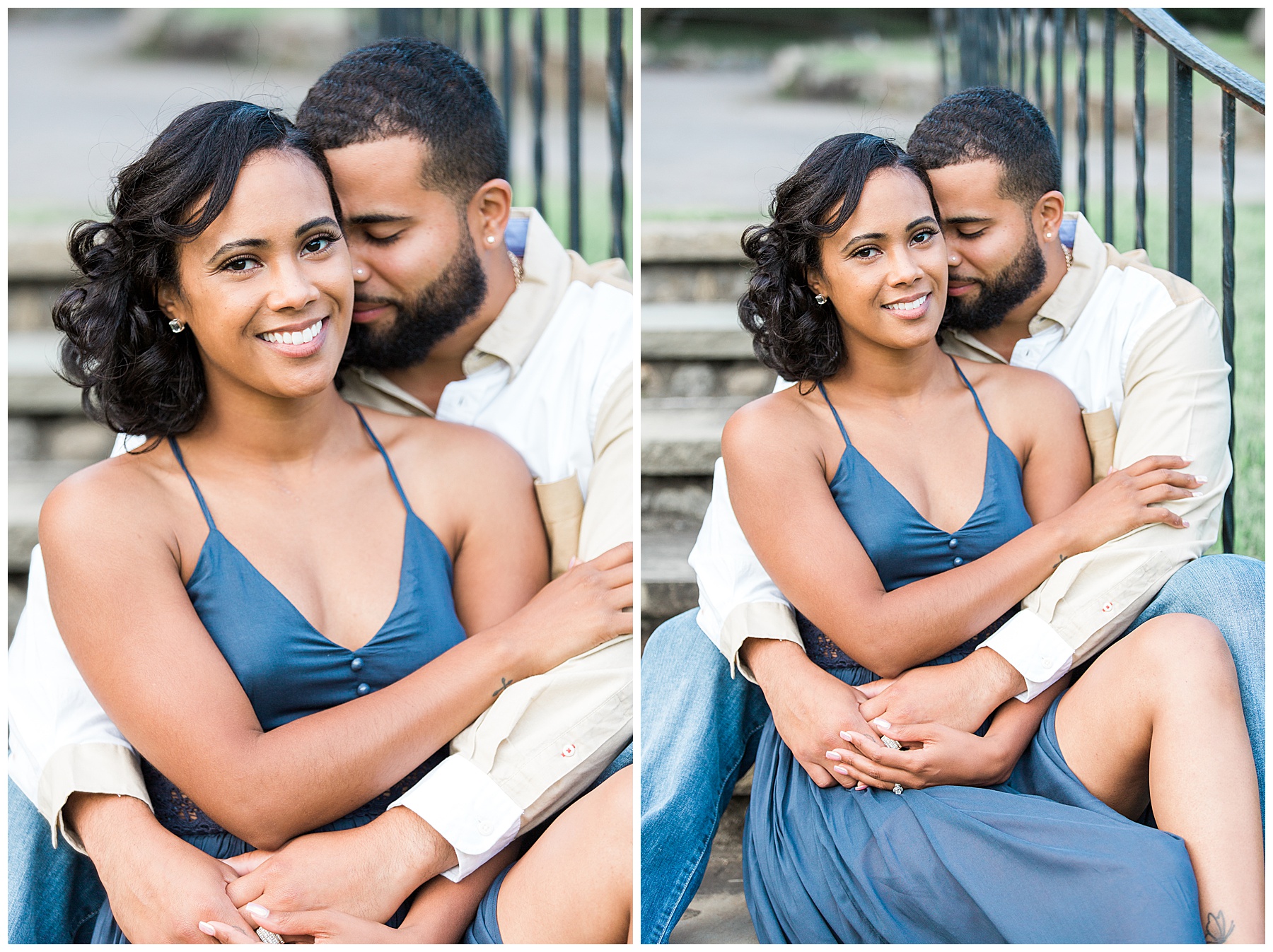 groom to be hugging bride to be engagement session hudson valley new york