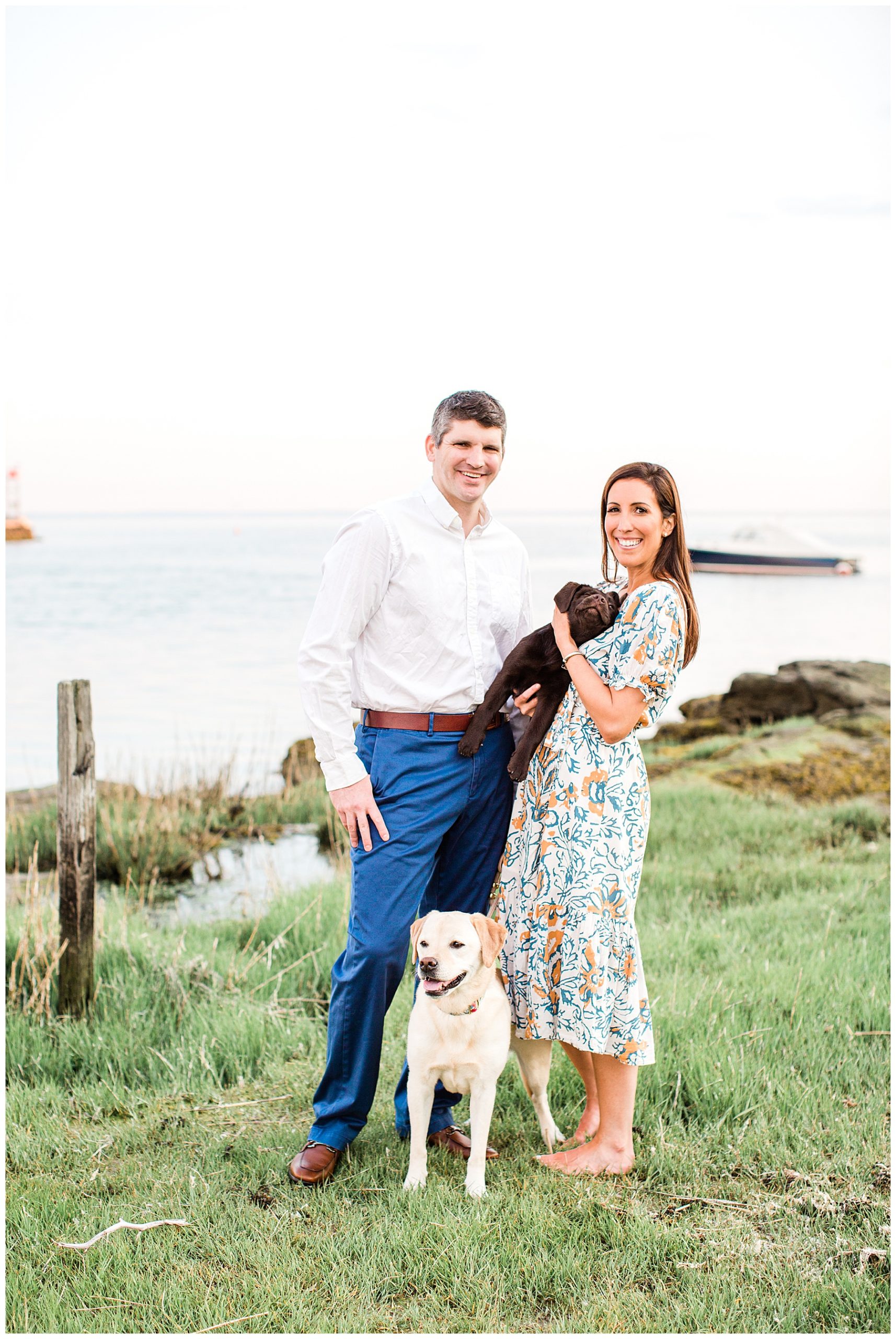 Engagement-session-with-dogs-long-island-sound-southport-connecticut
